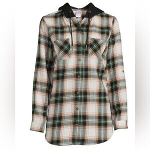 No Boundaries Hooded Flannel